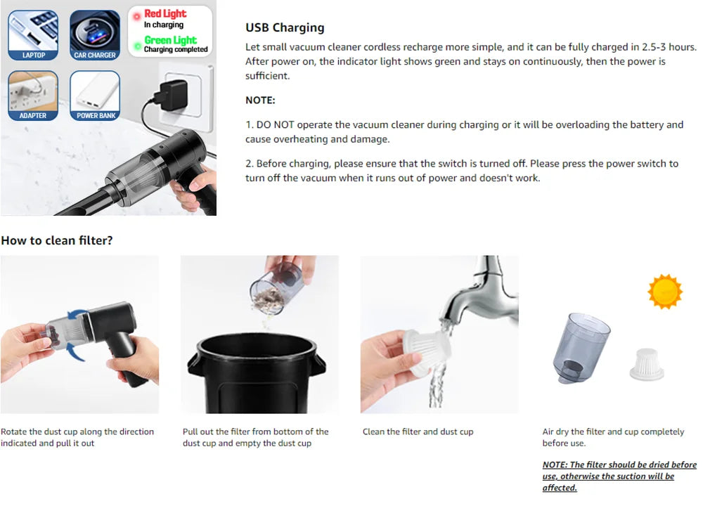 CleanGo Mini Vacuum